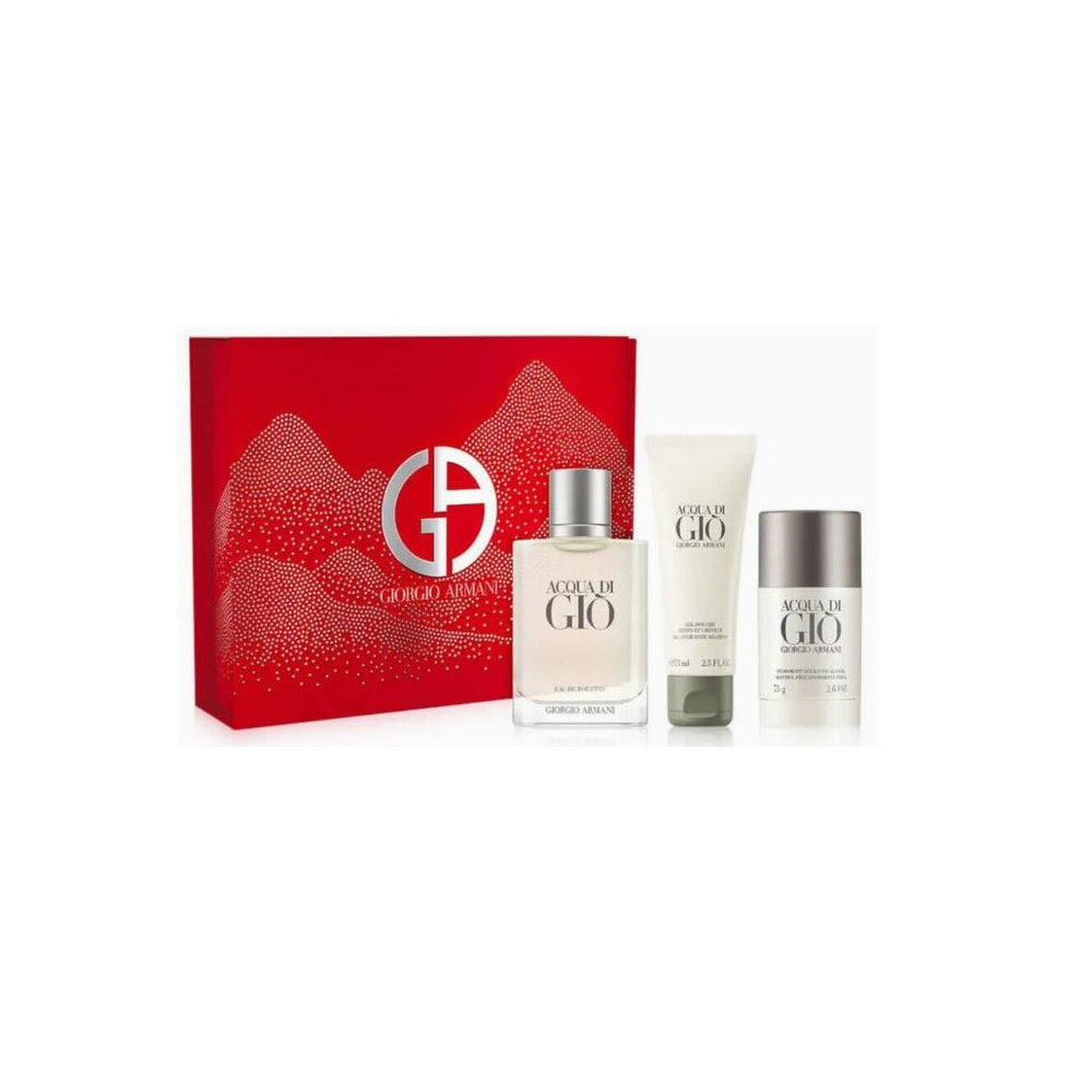 GIORGIO ARMANI ACQUA DI GIO' SET EDT 100ML + DUSCHGEL 75ML + DEO STICK 75G