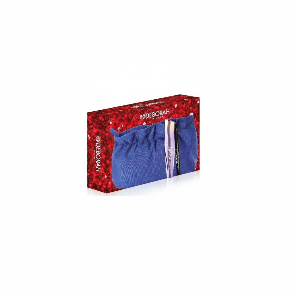 DEBORAH GESCHENK N.6 SET MASCARA 24 STUNDEN + EYELINER 24 STUNDEN + TASCHE