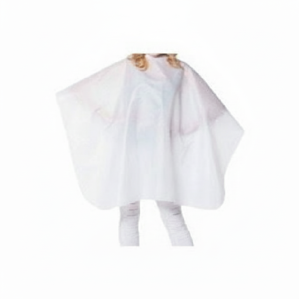 MP-HAIR SCHNEIDEMANTEL NYLON KLETT WEISS
