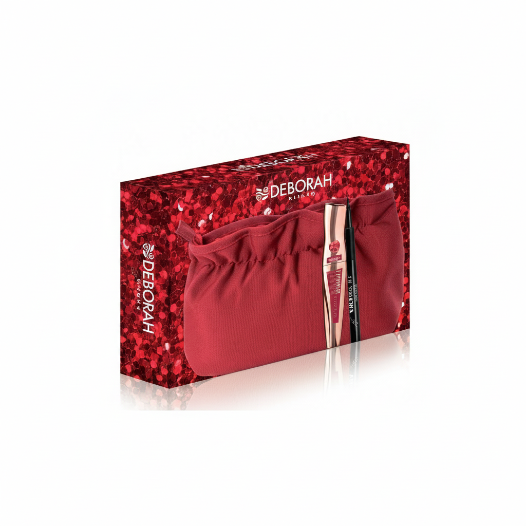 DEBORAH GESCHENKSET N.7 MASCARA 24 STUNDEN MIT GRANATAPFELÖL + EYELINER 24 STUNDEN + TASCHE