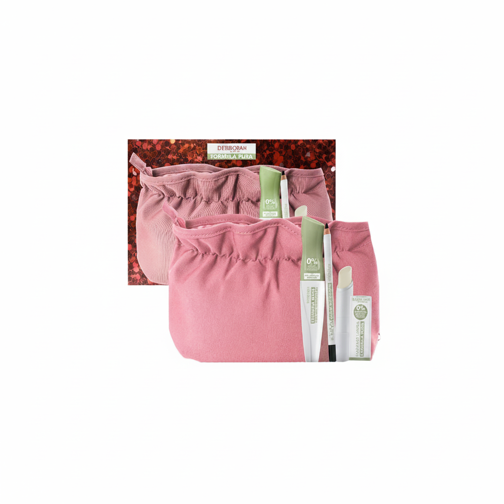 DEBORAH GESCHENKSET FORMULA PURA MASCARA + KAJALSTIFT + LIPPENBALSAM + TASCHE