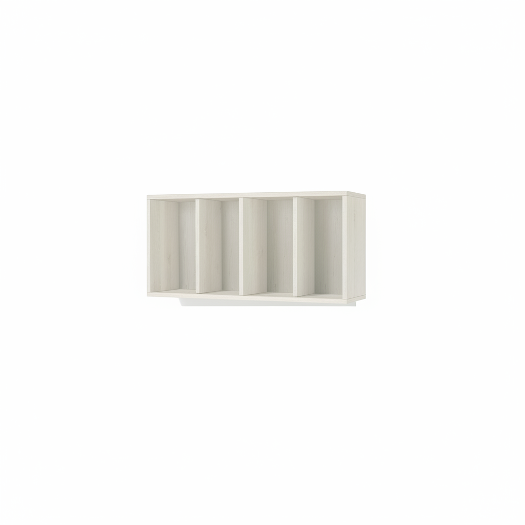 OFFENES MÖBEL MIT REGALEN LÄRCHE WEISS MODULA WHITE ART. 375.214
