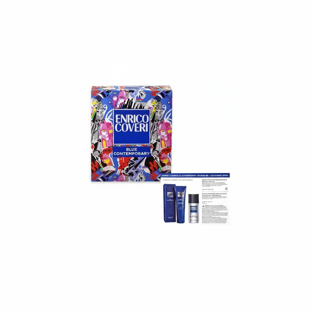 ENRICO COVERI BLUE CONTEMPORARY DUSCHGEL 300ML + DEODORANT SPRAY 150ML