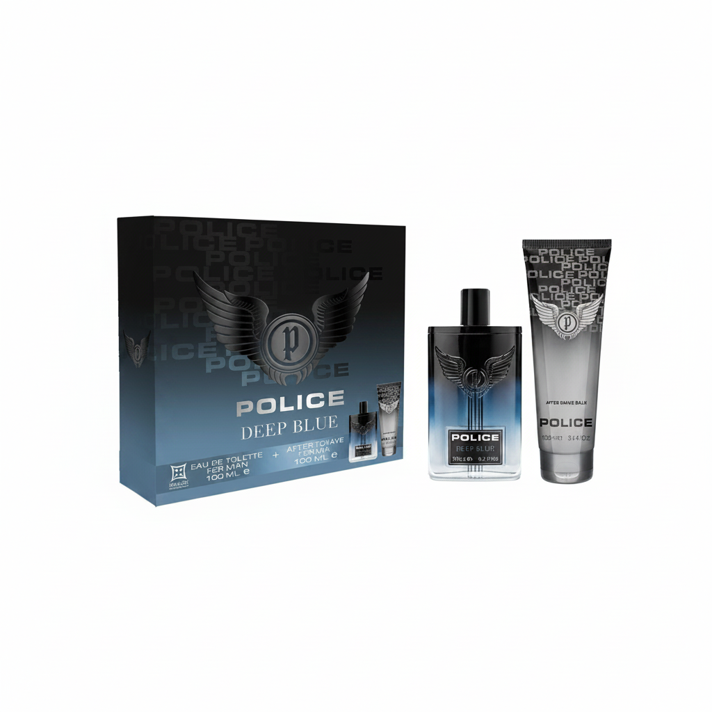 POLICE DEEP BLUE EDT 100ML + AFTER SHAVE BALSAM 100ML