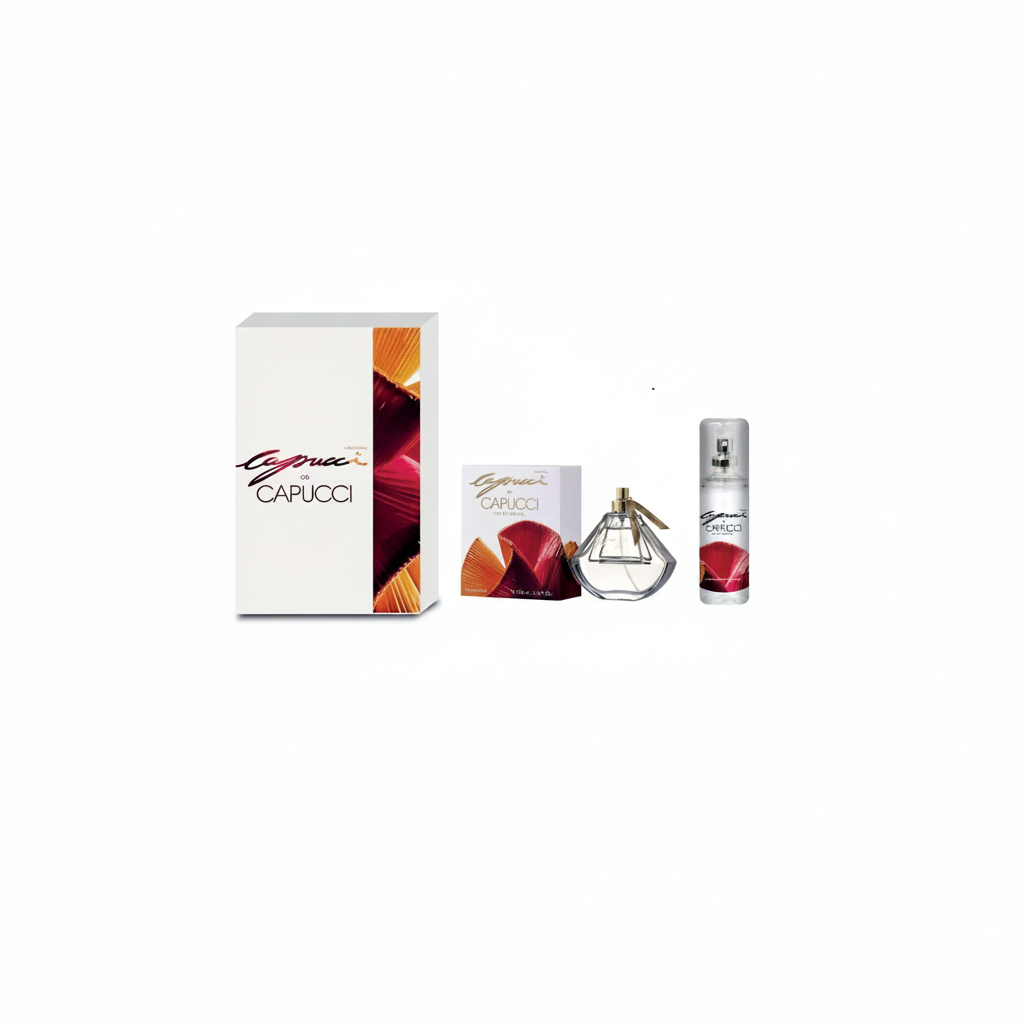CAPUCCI DE CAPUCCI DAMEN GESCHENKSET EDP 100ML + DUSCHGEL 100ML + TASCHE