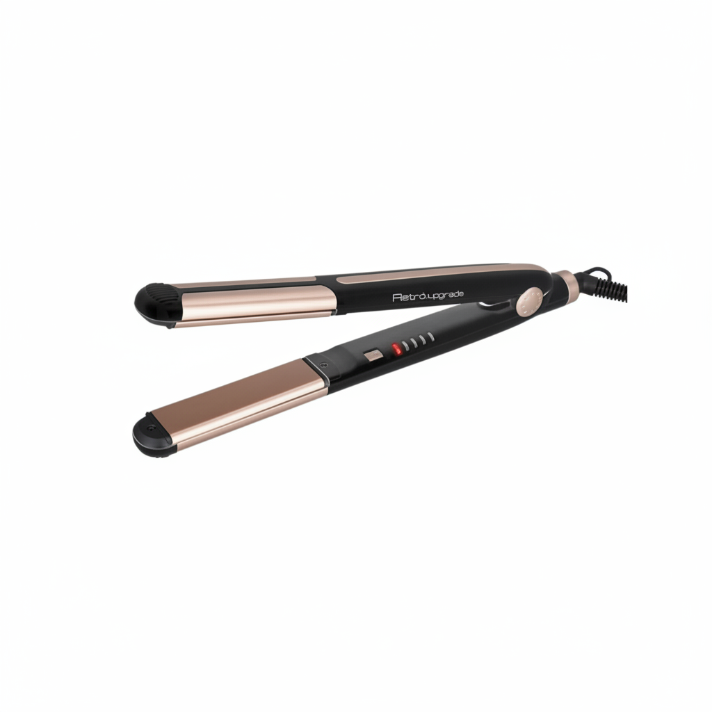 RETRO' PROFESSIONELLE TOURMALIN GLÄTTEISEN RUP602C SCHWARZ