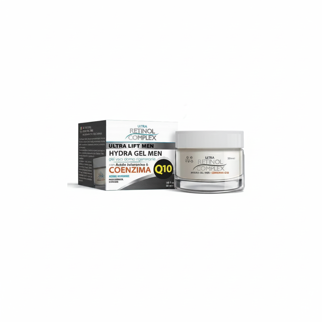 RETINOL COMPLEX FEUCHTIGKEITS- UND REGENERIERENDES GESICHTSGEL FÜR MÄNNER MIT HYALURONSÄURE 50ML